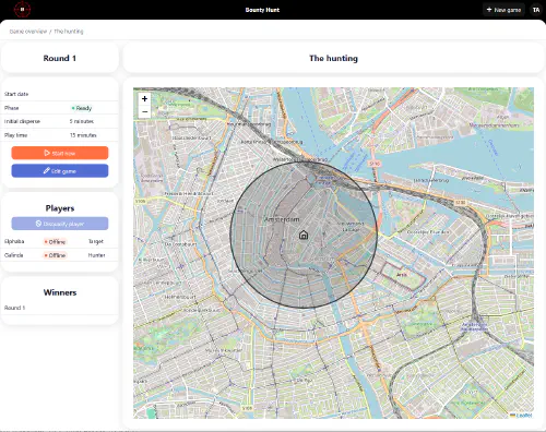 picture of the website gameplay page